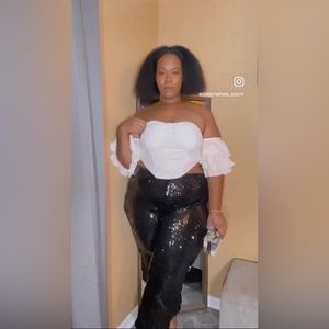 Ruffle top & Sequin pants size 1x